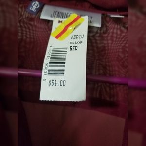 J-Lo Tops - J-Lo Red burgundy sheer blouse new with tags M J-Lo Tops - J-Lo Red burgundy sheer blouse new with tags M